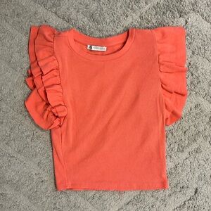Zara ruffle crop top